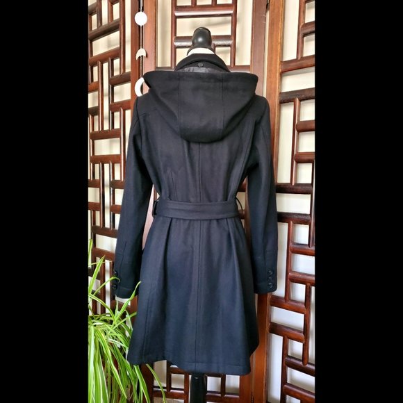 Liz Claiborne Hooded Button up Trench Coat (Size M) - Picture 4 of 9